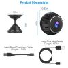 Mini Wireless Camera Wifi IR Night Vision HD 1080p Home Security Camera for Home Indoor Office Baby Pet 32GB Card Included