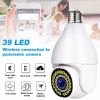 360Â¬âˆž WiFi Camera Light Bulb Security Home Cam Wireless Waterproof CCTV Monitor